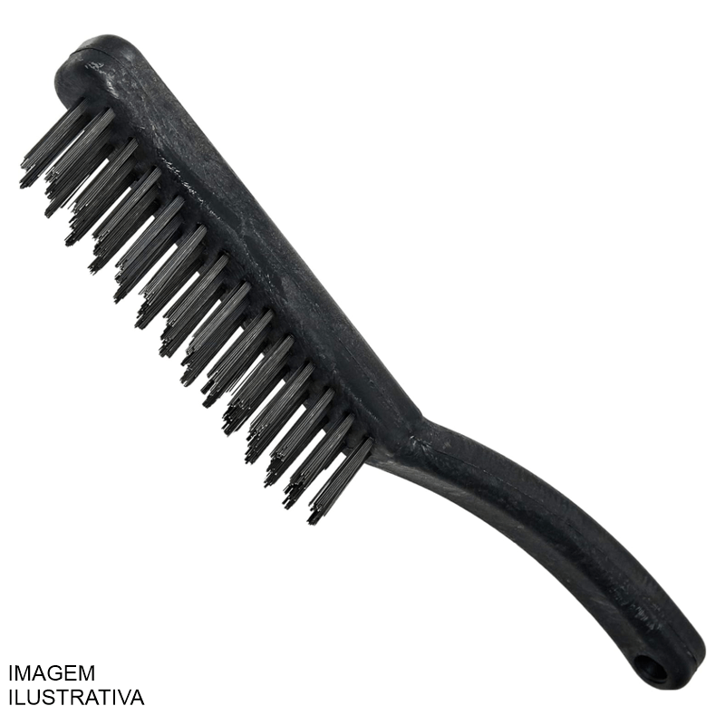 ESCOVA ACO C/4 FILE. CABO PLAST