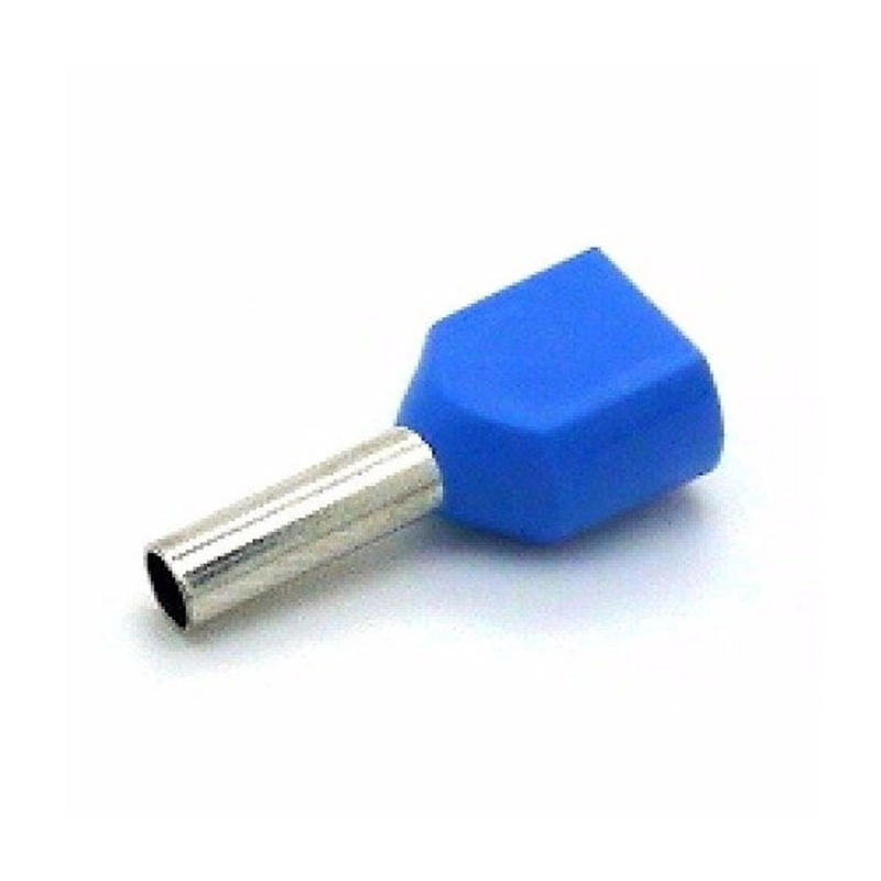 TERMINAL TUBO DUPLO 2,5MM AZUL