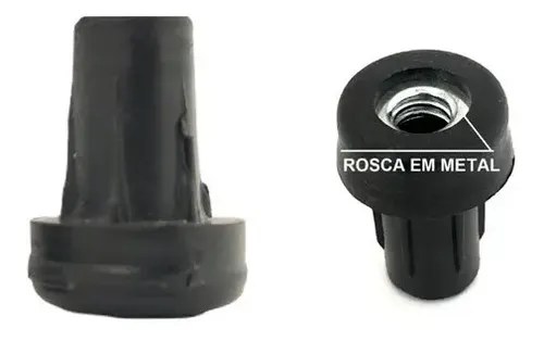BUCHA PLASTICA P/MOVEIS C/ROSCA METALICA 1/4"