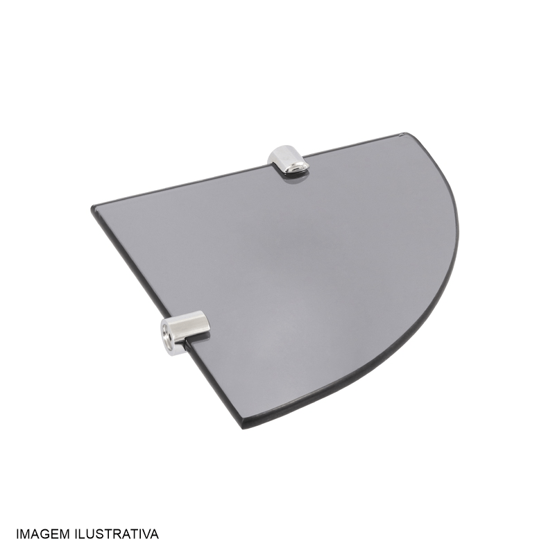 PRATELEIRA VIDRO 20X20 CANTO DIAM. FUME  GLOBAL