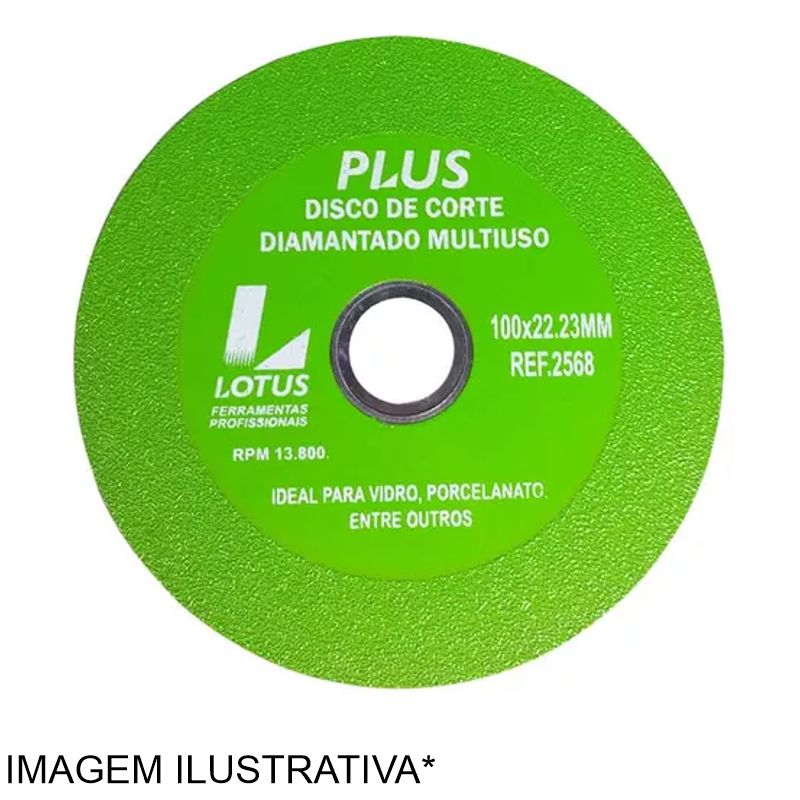 DISCO CORTE VIDRO 110X22,23MM PARAMAX DV001
