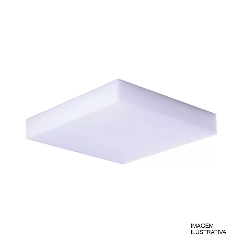PLAFON  SOBR. QUAD/BRC MAD 55W 3EST. 1226 50X50CM