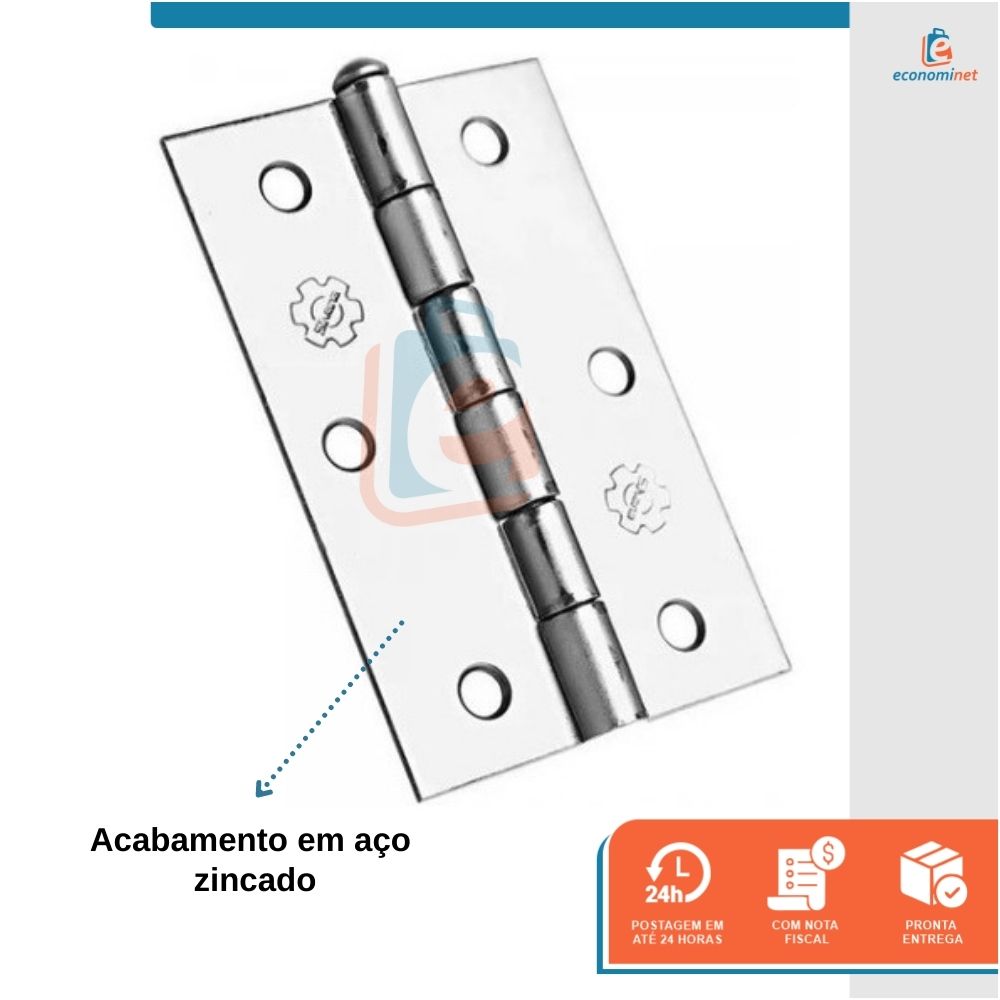 DOBR CART. ZINCADA/PRETO  3" SILVANA