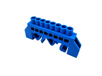 BARRAMENTO NEUTR.ISOL.8P 63A 500V AZUL