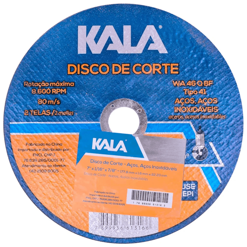 DISCO DE CORTE  7"X1/16X7/8/1,6MM WURTH