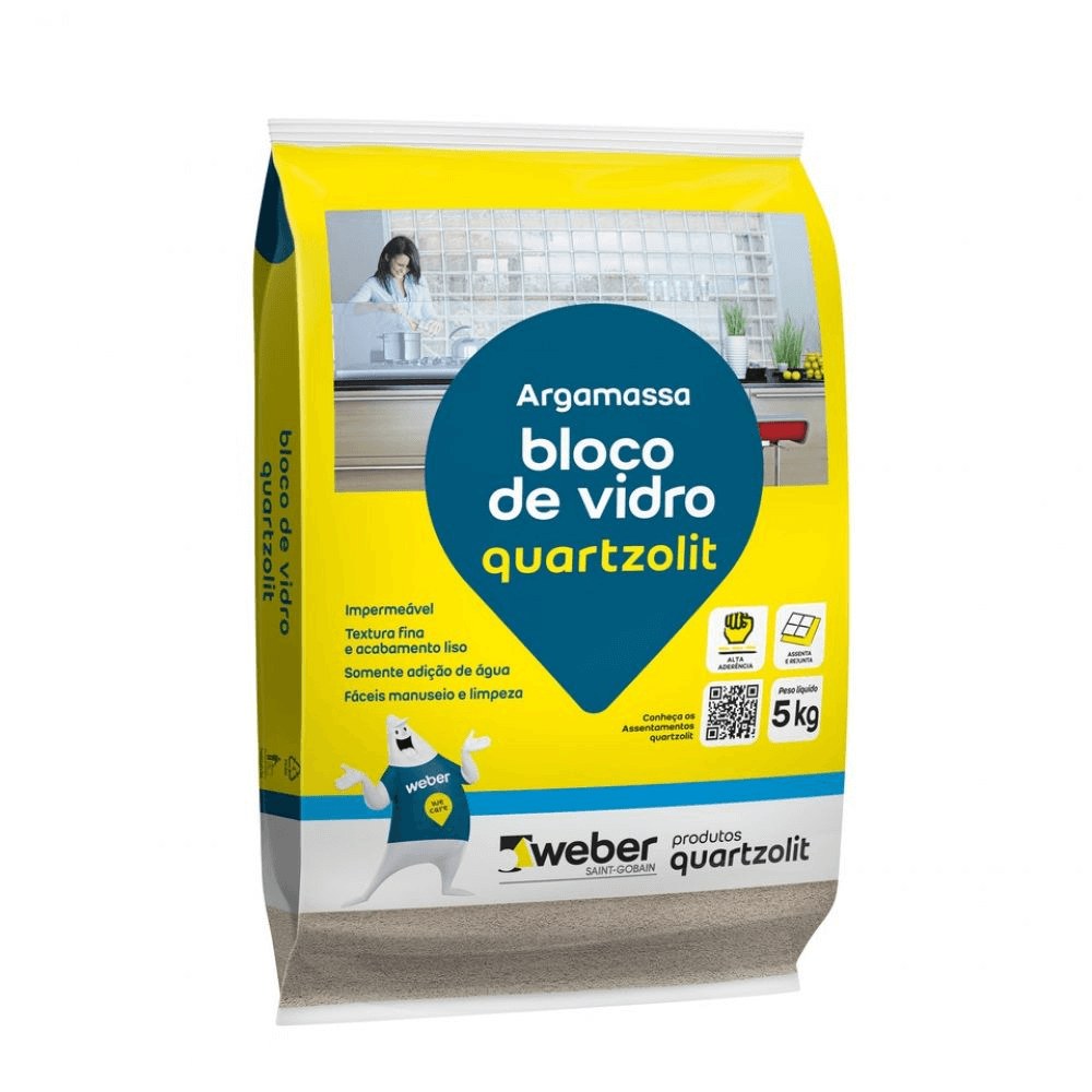ARGAMASSA P/BLOCOS DE VIDRO QUARTZOLIT 5KG