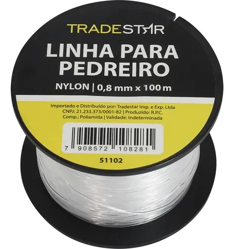 LINHA P/PEDREIRO 0,80X100MTS NYLON TREVO