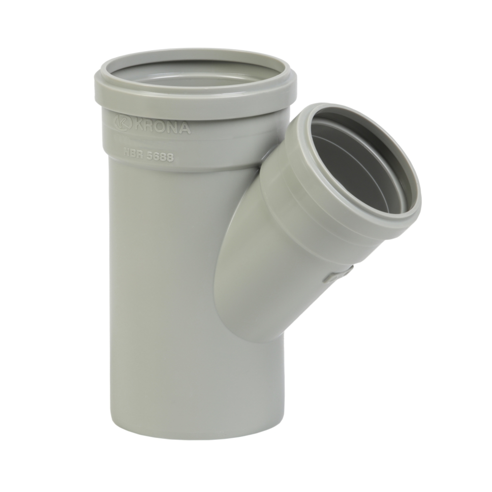 JUNCAO DE REDU 45º ESGOTO  75 X 50MM