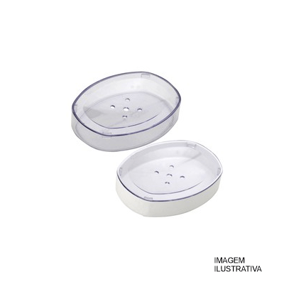 SABONETEIRA DUDA DE BANCADA BRANCO/CRISTAL
