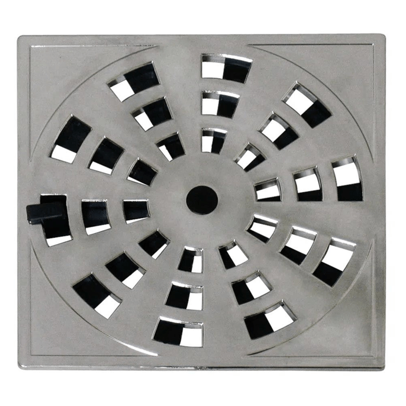 GRELHA CROMADA 150MM QUADRADA GIRATORIA STEEL