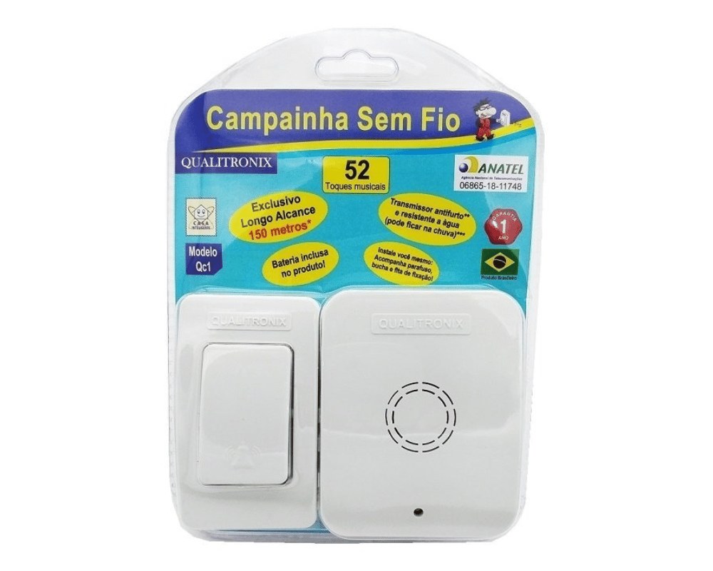 CAMPAINHA S/FIO 52 TOQUES QUALITRONIX