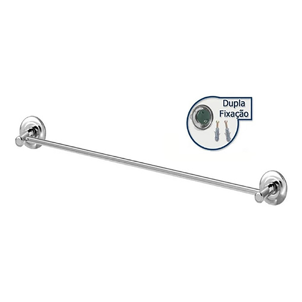 PORTA TOALHA BARRA CROMADO QUADDRI 3854