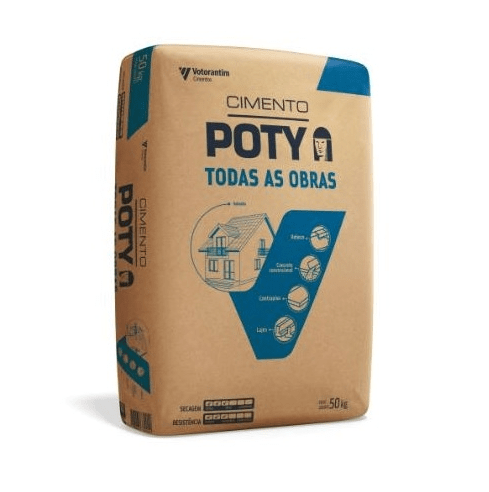 CIMENTO POTY TODAS AS OBRAS 50KG CARTÃO