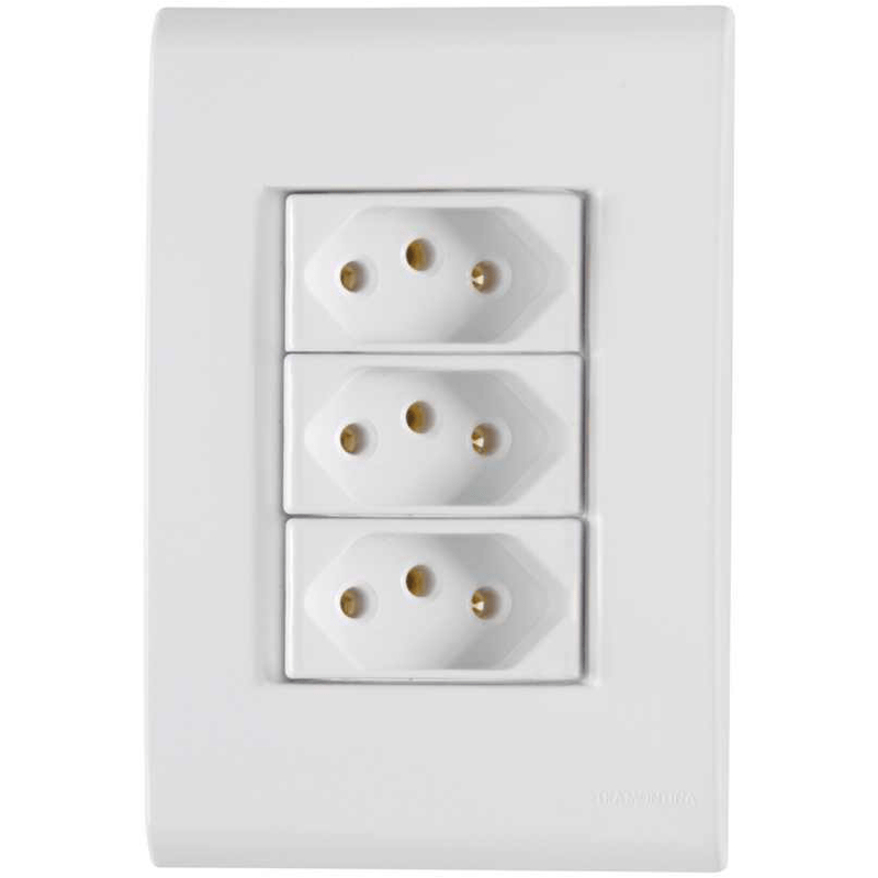TOMADA TABLET TRIPLA 10AMP 4X2 57240/076