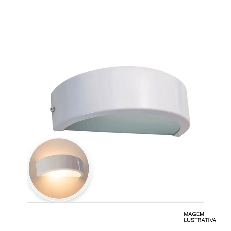 ARANDELA MEIA LUA BRANCO 10.062