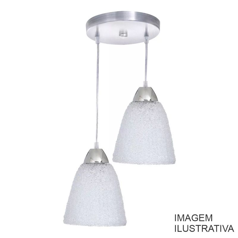LUSTRE PEND. LED 6000K 02 LAMP. RELUZ