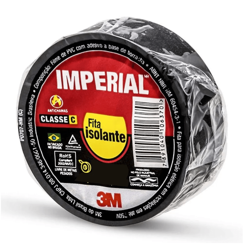 FITA ISOLANTE 18MM X 05M IMPERIAL/3M