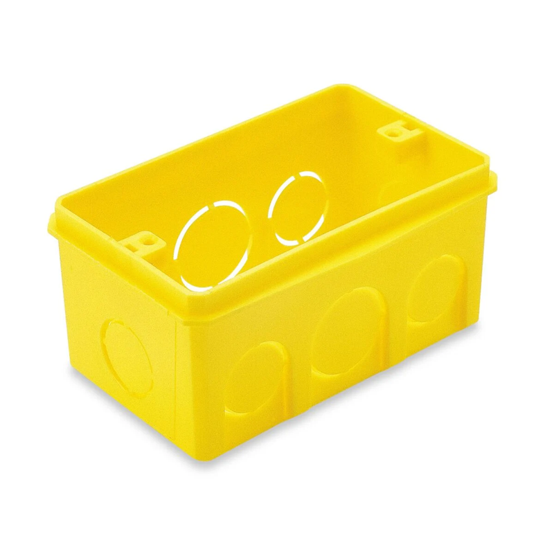 CX LUZ PVC 4X2 AMARELA TRAMONTINA