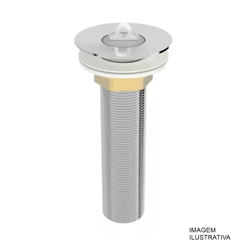 VALVULA METAL P/LAVAT CROM. 1" ICO LONG.100MM