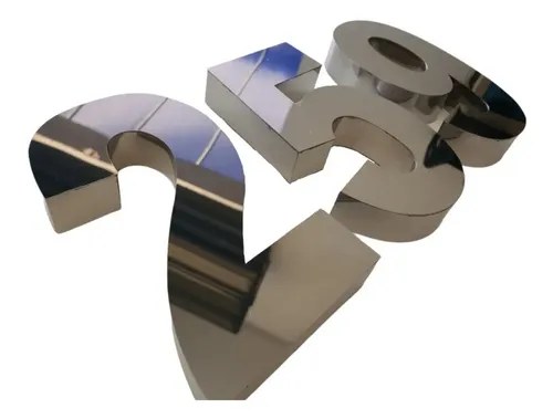 LETRAS RESIDENCIAIS ACO INOX 15CM "A"