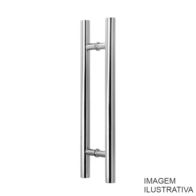 PUXADOR DUPLO RETO 40X60CM INOX DMD001
