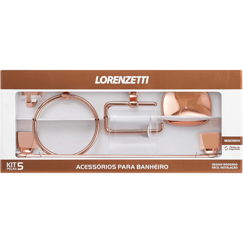 KIT BANH. LORENZETTI ROSE GOLD 2000 F24 05 PCS