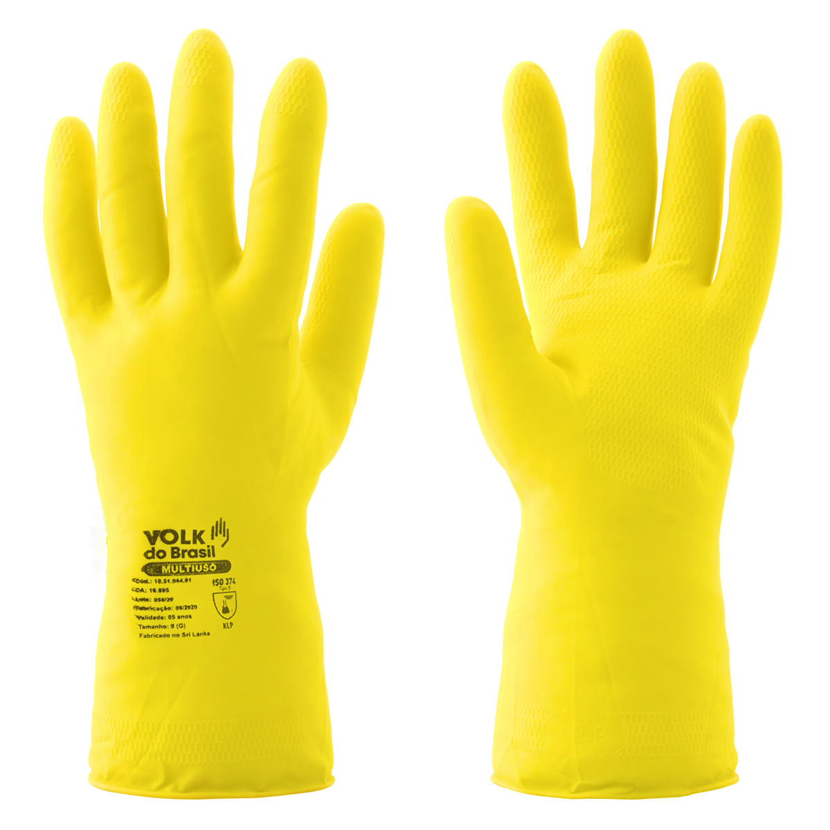 LUVA LATEX AMARELA 2 GRANDE ATLAS
