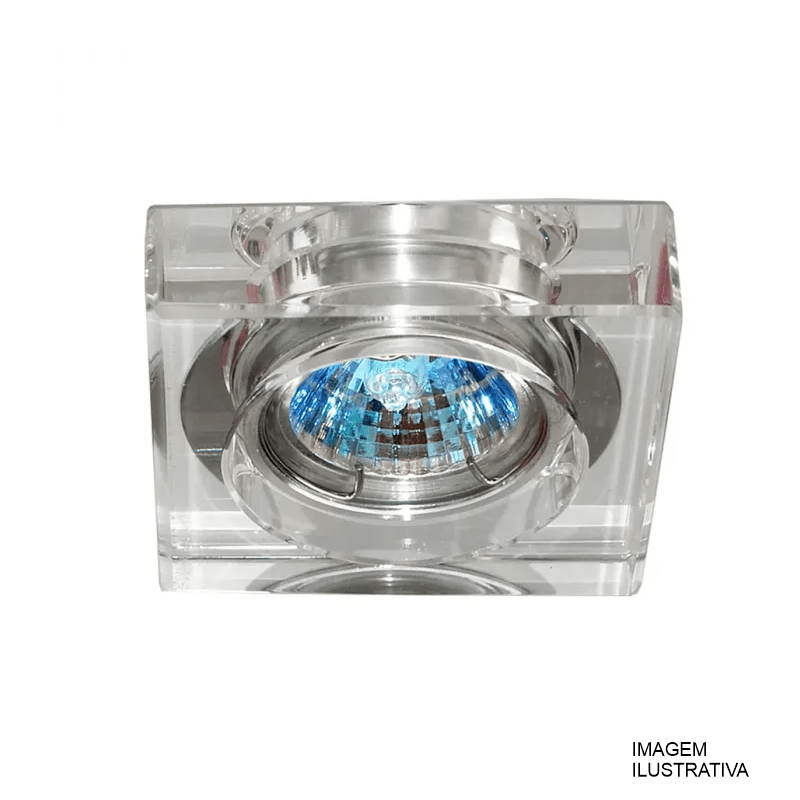 SPOT  EMB/SOBREPOR CRISTAL QUAD. 03 LED 10.108