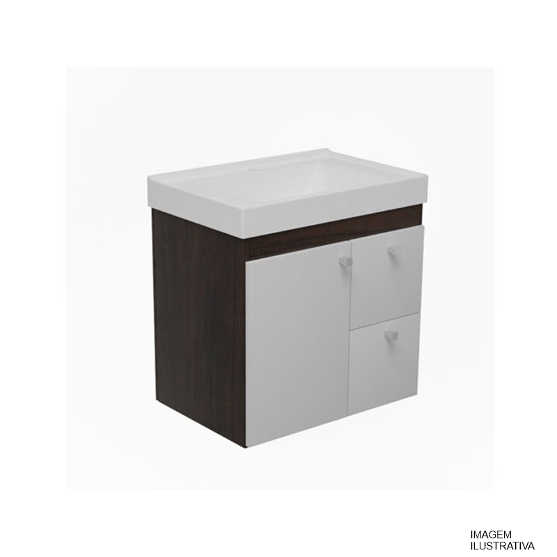 ARMARIO SICMOL MDF LAQ. BCO/PRT BELLO 76X47 LAVAT.