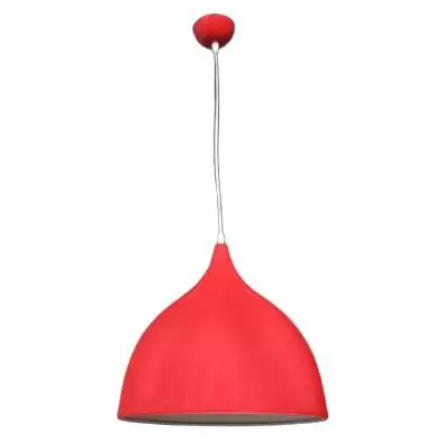 LUSTRE PEND. ALUM. COLORIDO VERMELHO/BRANCO 6436/1