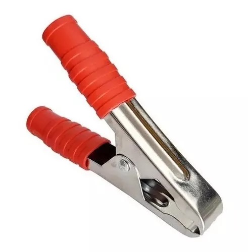 GARRA JACARE P/BATERIA 100A VERMELHA WORKER