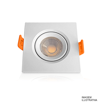 SPOT EMB LED  3,5W BLUMENAU QUADRADO BCO 3000K