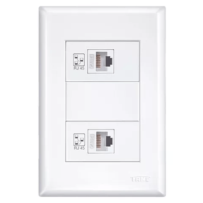 TOMADA FAME REDE DUPLA RJ45E 8V 4X2