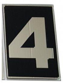 NUMERO RESID ESPELHADO PRETO ( 5 )