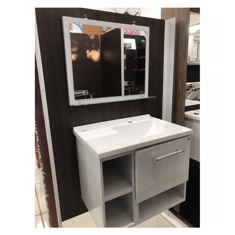 GABINETE BRANCO C/ESP/PRETO HB FLORENC 60X40 61FPT