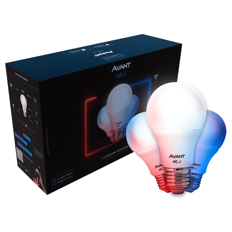 KIT C/3LAMP. LED NEO INT. BIV 10W 2700/6500K AVANT