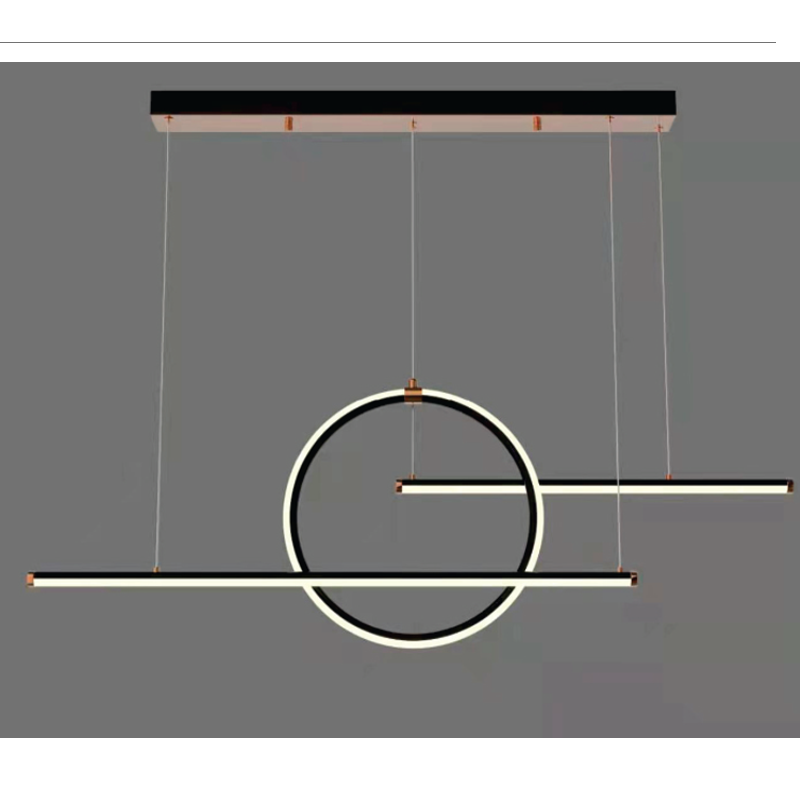 LUSTRE PEND. LED 53WX1 SEQ. COBRE E PRETO 5015