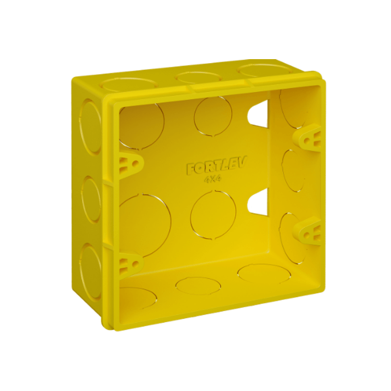 CX LUZ PVC 4X4 AMARELA FORTLEV