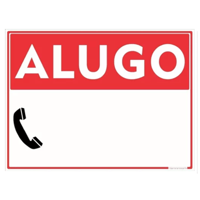 PLACA SINALIZACAO 40X33CM ALUGO
