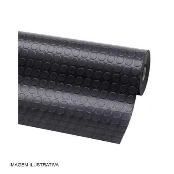 PISO DE BORRACHA LAMINADO MOEDA 1,30MT (2MM)