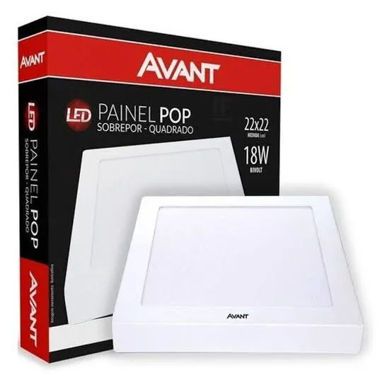 PAINEL SOBRE QUAD. LED 18W BIV 2700/6500K AVANT